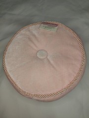 Nordstrom- Round Pink Flower Cushion/Ring Bearer Pillow. Shabby Chic. Soft!