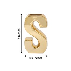 GOLD 6″ Ceramic S Symbol Flower VASE Table Centerpiece Party Events Decorations
