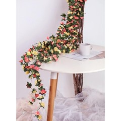 Champagne Orange Silk Flower Garland 5pcs Wedding Party Decoration 41FT New