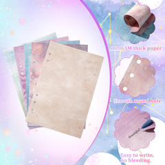 100 Sheets Tarot A5 Refills Papers for Planner Insert Binder, 120GSM Thick Mysti