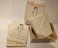 Vintage 1953 Complete Box Set of 20 STUDIO FIVE Cocktail Invitations & Envelopes