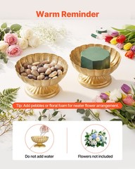VEVOR 10 PCS Wedding Flower Vase 4.7in Mini Floral Bowl Centerpieces Gold
