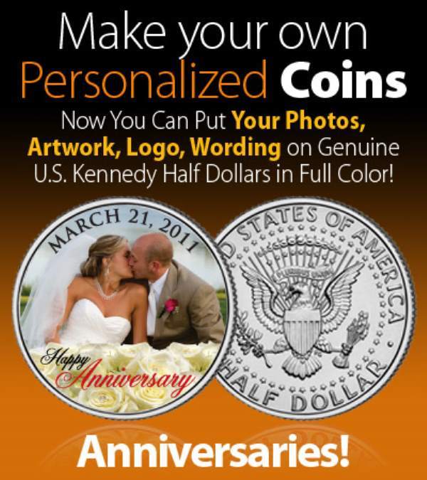 Wedding Gift on REAL COIN Personalized JFK Half Dollar Legal Tender UNIQUE Gift