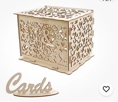 Wedding Card Box with Lock Wooden Memory DecorationWooden Box Creative Beauti…