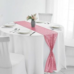 Glitter Sequin Table Runner 12×108 inch for Sparkling Party Home 10 Pack 20 Pack