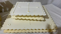 Vintage Wilton Cake Separator Plates, Pillars, accessories Lot of 44 pieces