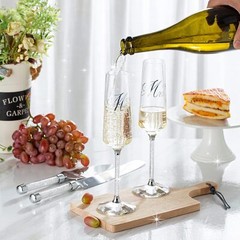 Wedding Cake Knife and Server Set, Mr and Champagne Flutes with Wedding Cake