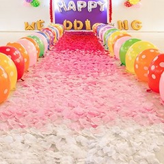 2000 Pcs Artificial Silk Rose Petals Decoration Artificial Petals Silver