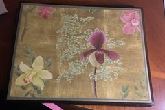 Caspari Guest Book Brown Flowers Spiral Bound NEVER USED