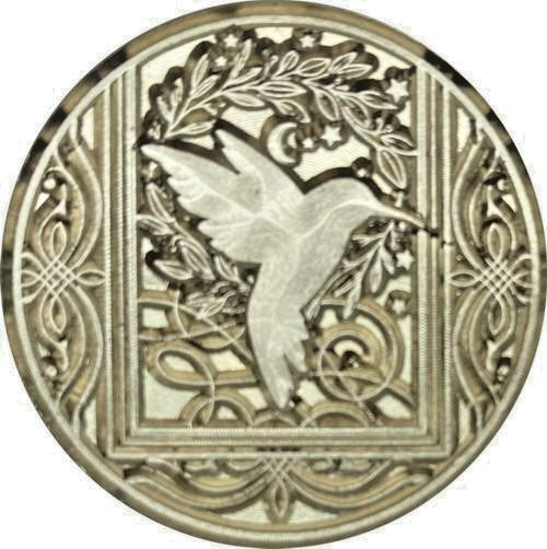 Beautiful Hummingbird in Intricate Frame – 1.2″ diameter Wax Seal Stamp Head