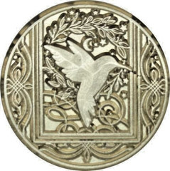 Beautiful Hummingbird in Intricate Frame – 1.2″ diameter Wax Seal Stamp Head