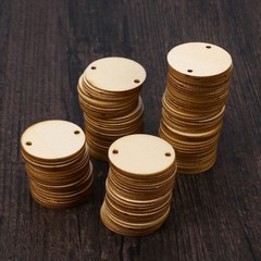 100Pcs Unfinished Wooden Circles for Crafts Wedding Centerpieces