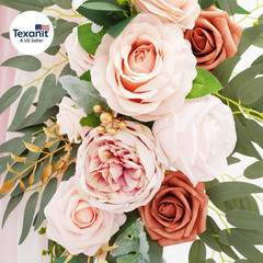 Artificial Wedding Arch Flowers Kit (Pack of 5), 2Pcss Realistic Silk Roses Flow