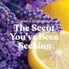 Scented Candle, 22oz with up to 150 Hour Burn Time, Large Jar Lemon Lavender