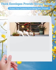Blank-Cards-and-Envelopes 60 Pack – 5 x 7 Folded Cardstock with A7 White Enve…