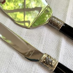 Vera Wang by Wedgwood «With Love» Black Cake Knife & Server Great Wedding Gift