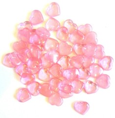 Valentine’s Acrylic 50 Heart Shape Gems Vase Filler Table Scatter ~Pink Set of 2