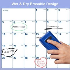 32″ x 48″ Academic Wall Calendar 2026-2027, July 2026 – June 2027 Folded Wet …