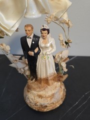 Vintage Wedding Cake Topper By Coast Novelty. Wedding Bell Vintage Bride And Grm