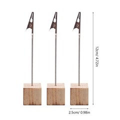 10 Pcs Metal Wood Table Number Holders Photo Clips Memo Note Card Stands