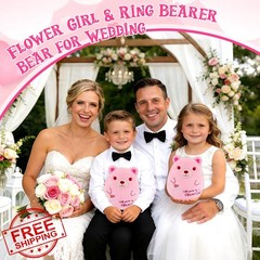 Leokawin 2 Pcs Wedding 7.8 Inch Flower Girl Teddy Bear Stuffed Animal – Will …