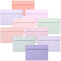 A4 Envelopes, 50-Pack Colored Envelopes 4×6, Envelopes for Invitations, Paste…