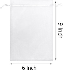 50 Pcs 6X9 Inches Wedding Party Favor Gift Bag Drawstring Organza Bags 10 Color