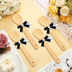 Jingmore 36 Set Bridal Shower Party Favors Bamboo Black Ribbon Black Star