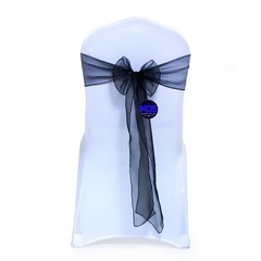 25/50/100/150/200 – Organza Chair Sashes Wider Bows wedding birthday party décor