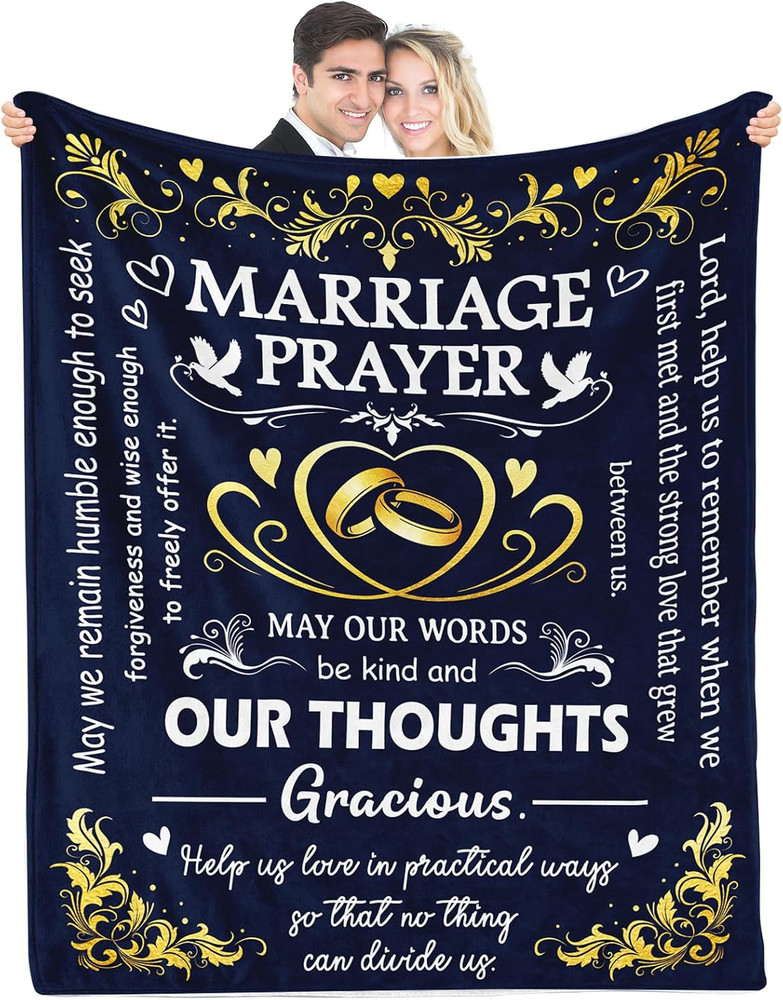 Wedding Gifts for Couples 2026, Marriage Blanket, Bride Gifts for Wedding Day Ch