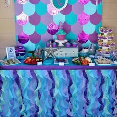 Table Skirts for Rectangle Table Decors Table Skirting Cover Baby Shower Wedding