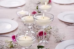 White Floating Candles – 48 Count Unscented – Premium European 3 Inch 4 Pack