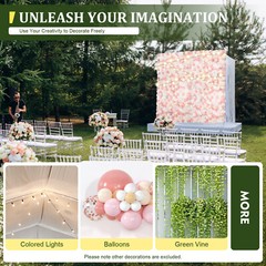 Artificial Flower Wall Backdrop 12*Flower Walls For Photo Background Wedding