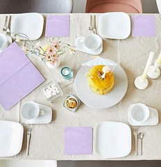 50 Pieces 2-ply Light Napkin Disposable Cocktail Napkins Beverage Purple