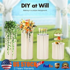 Set of 3 Elegant Bulk Weddings Decoration Table Cylinder Centerpiece Cake Stand