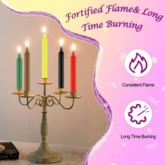 Tobeape 24 Pack Assorted Color Spell 4 inch Taper Candle-24pcs, Multicolor