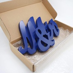 Navy blue Mr Mrs Sign for Wedding Table, Large and Wooden Dark