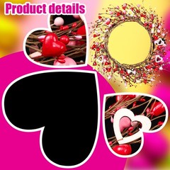 Hotop 6 Feet Valentine’s Day Berry Garland Red Pink Red, Pink, White
