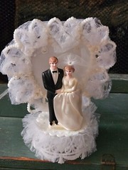 Vintage -1980 Coast Novelty – Made in New Zealand- Wedding Cake Topper w/ Heart