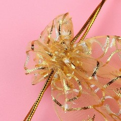 50-200pcs Gold Organza Wedding Party Gift Bags Favor Candy Sheer Jewelry Pouches