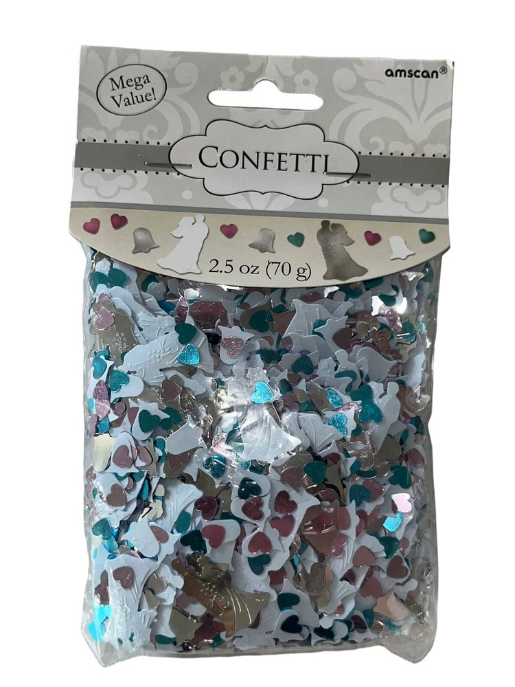 Wedding Bride Groom Hearts Bells Confetti Sprinkles Wedding Table Decorations