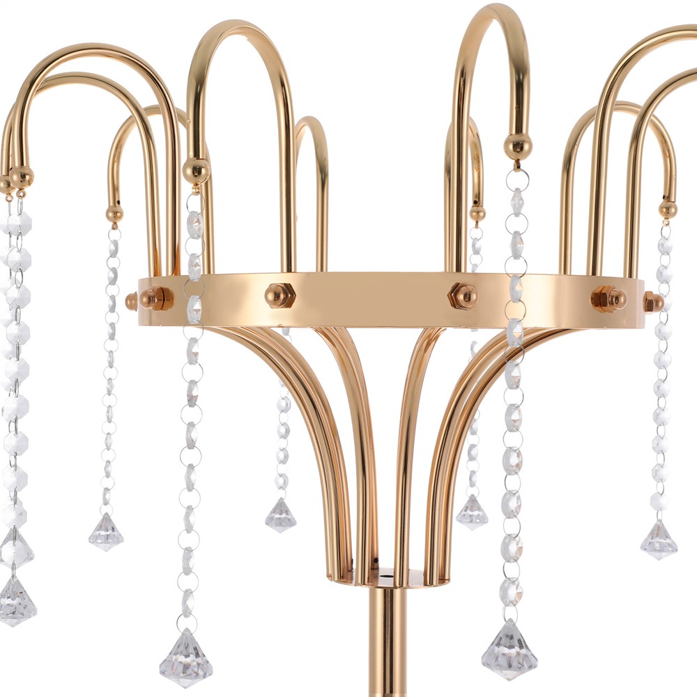 FLOWER STAND,WEDDING FLOWER STAND GOLD LIVING ROOM, BEDROOM, OFFICE GLASS, IRON