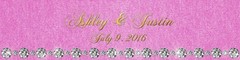 Pink Denim and Diamonds Themed Water Bottle Labels Weddings Birthday Engagement