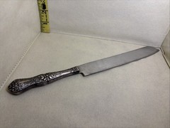 Vintage 1970s Bridalane Stainless Steel Serrated Pie/Cake Knife Sterling Handle