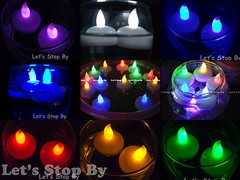 12 Floating waterproof LED tealight Flameless Candle Battery operated tea lights
