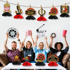 Pajean 12 Pieces Movie Night Party Decorations Supplies Theater Red