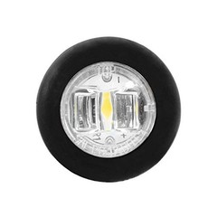 74671 3/4 Inch Round Mini 1 LED Marker Light with Grommet Amber/Clear w/Grommet