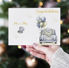 Wedding Card for Couple, Congratulations for Mr & Mrs | 5×7 folded 350gsm car…
