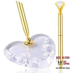 MiDube Acrylic Holder Set – Wedding Bridal Signing Pen & Acrylic Holder