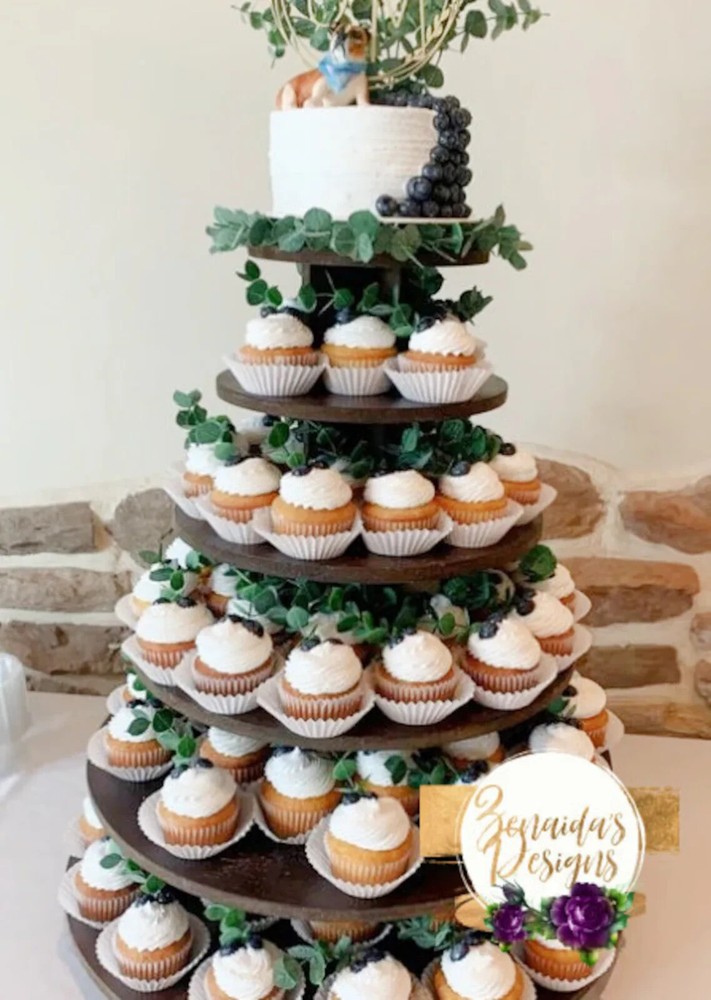 Cupcake Stand 5 Tier MDF Wood Cake Tower Dessert